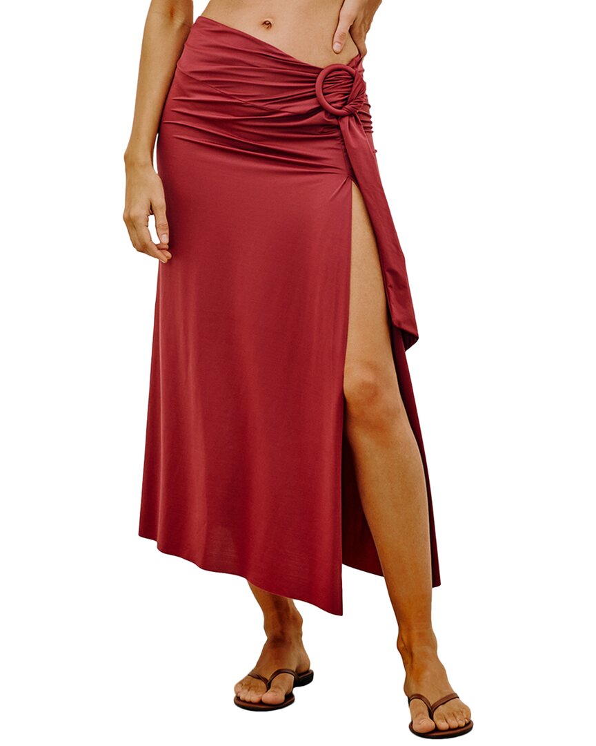 Shop Vix Solid Alana Midi Skirt