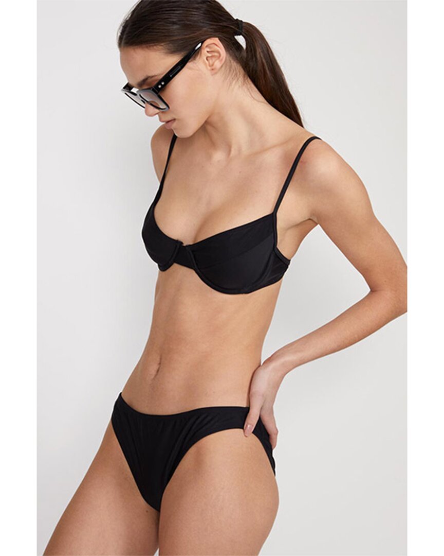Shop Cynthia Rowley Solid Bikini Bottom In Black