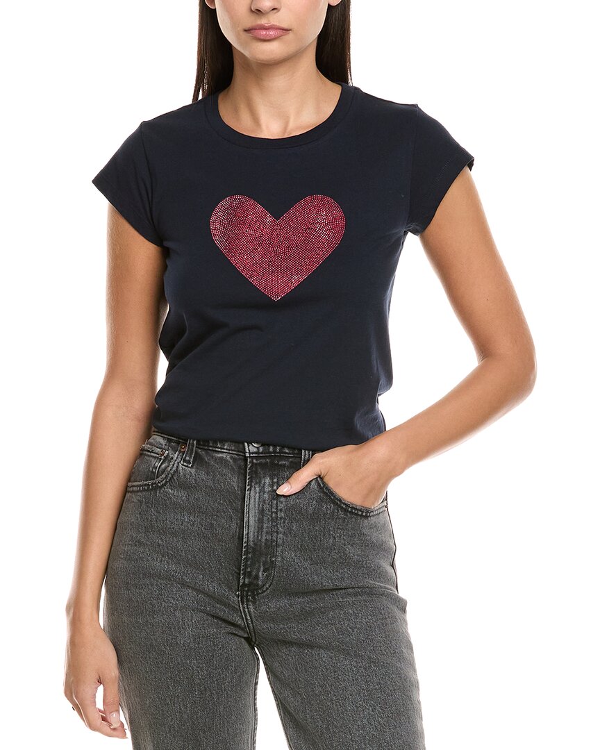 Zadig & Voltaire Skinny Heart T-shirt In Black