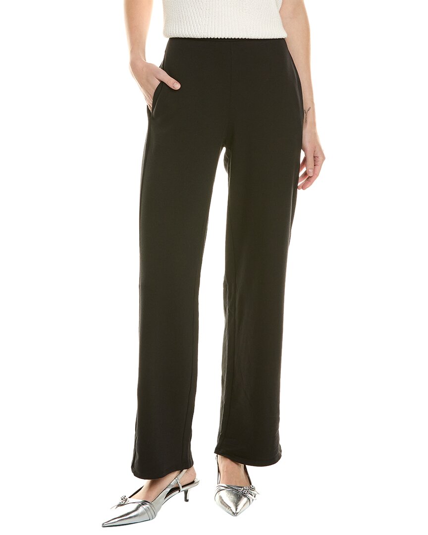 Eileen Fisher Straight Wool Pant In Black