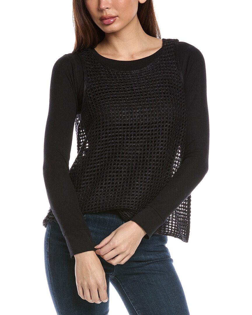 Eileen Fisher Round Neck Shell In Multi