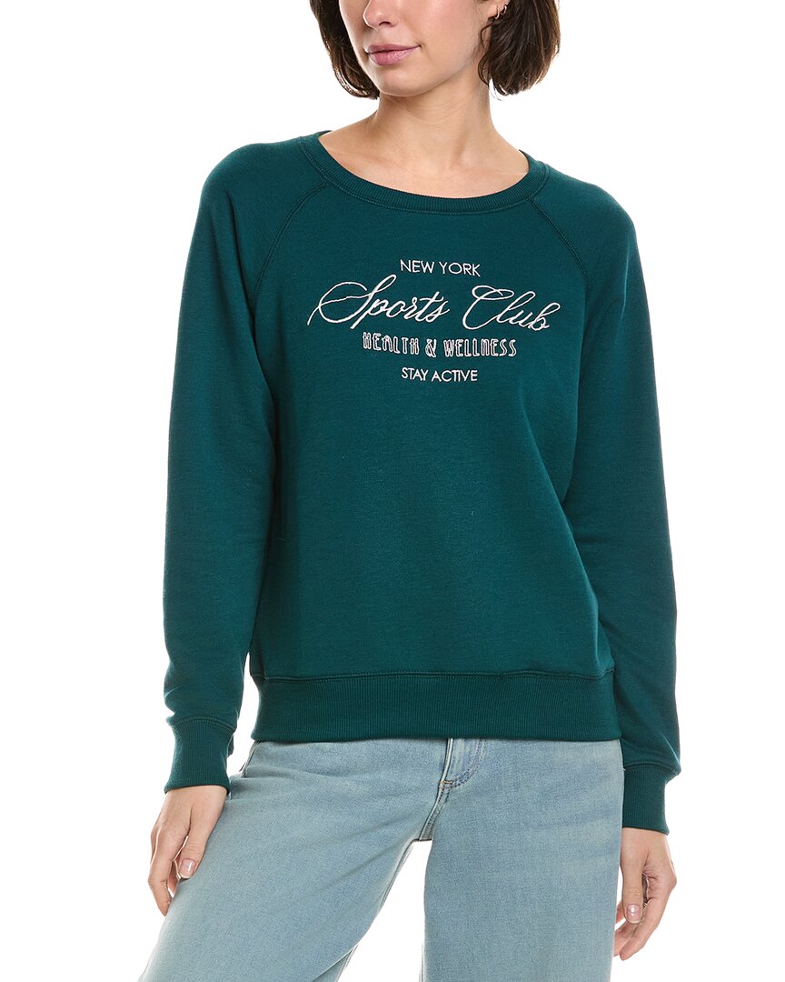 Wildfox Ny Sports Club Keely Sweatshirt In Green