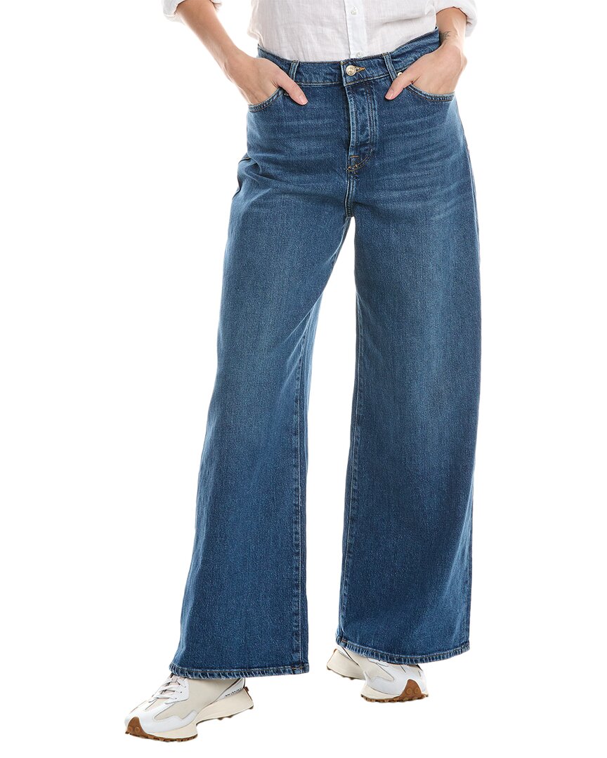 Shop 7 For All Mankind Zoey Explorer Loose Wide Leg Jean In Blue