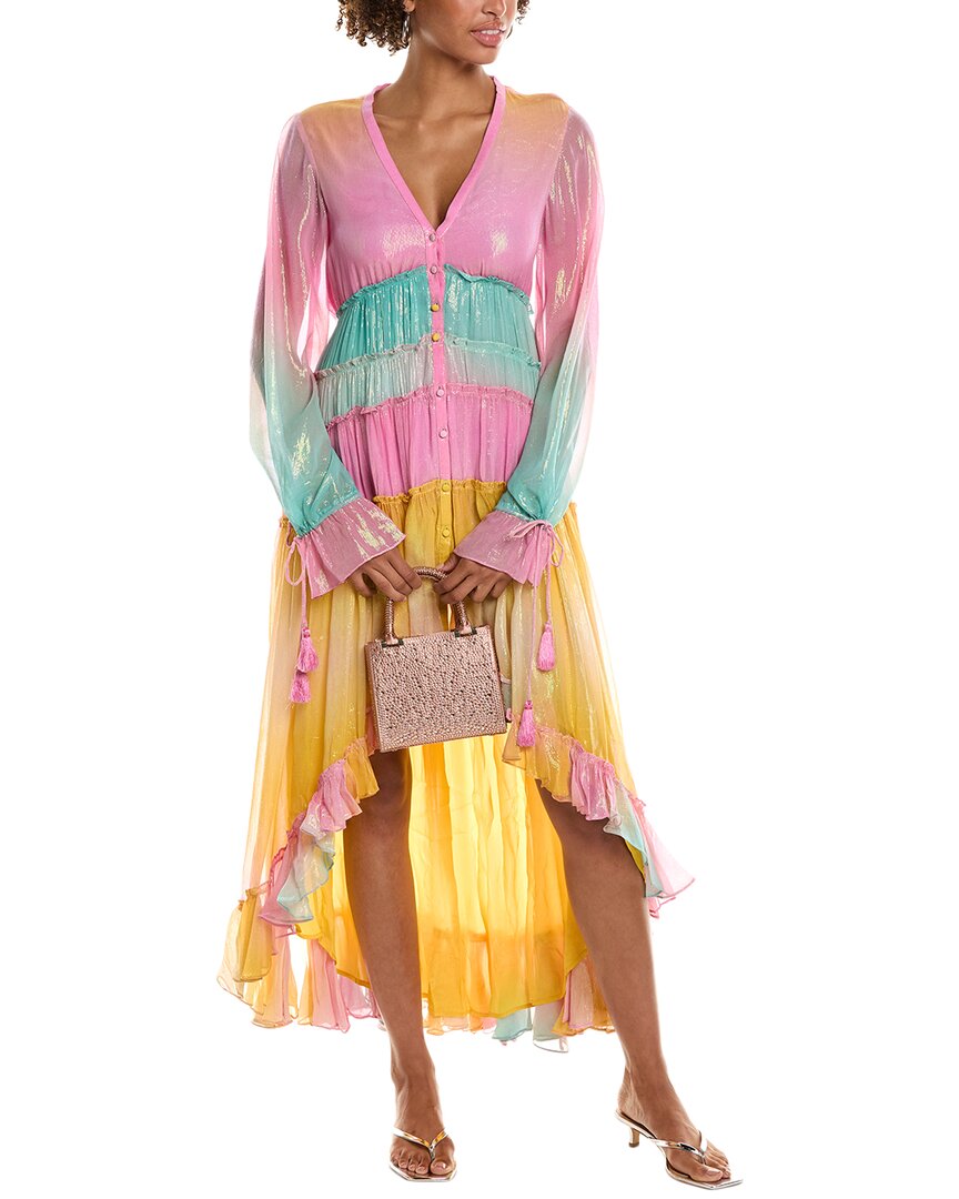 Rococo Sand High-low Maxi Dress In Multi