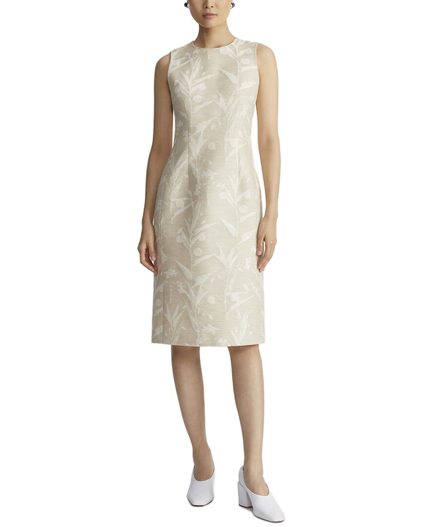 Lafayette 148 Harpson Sleeveless Floral Jacquard Midi Dress