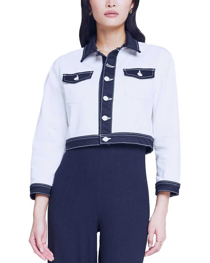 L Agence Koda Jacket In White