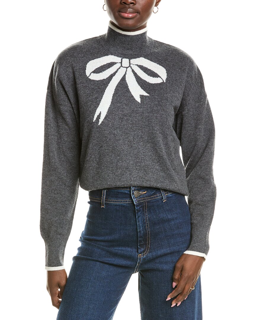 BRODIE CASHMERE BRODIE CASHMERE WOOL & CASHMERE-BLEND LUREX BOW MOCK NECK JUMPER
