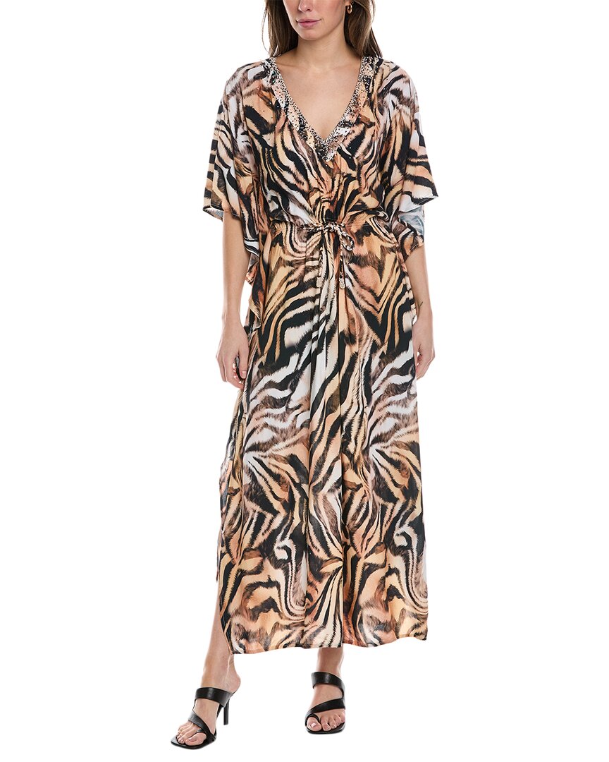 Shop Walker & Wade Michaela Kaftan Maxi Dress In Orange