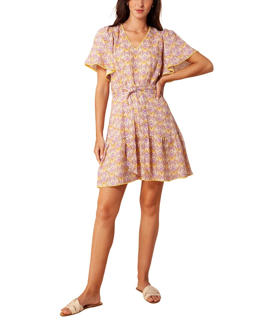 Hale Bob Lulie Linen Dress In Yellow