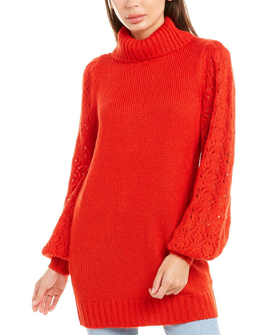 Image of For Love & Lemons Francois Pointelle Turtleneck Sweaterdress