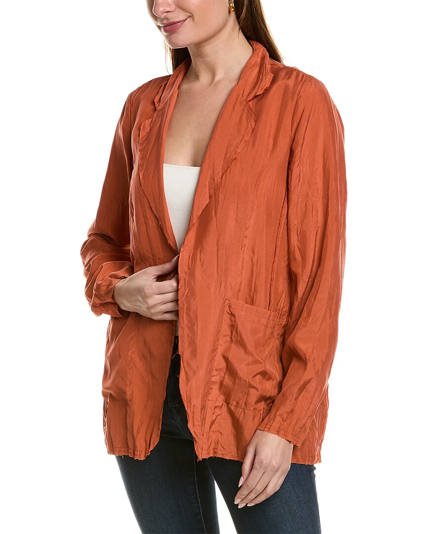 Shop Go By Go Silk Go> By Gosilk Go Crinkle Cut Silk Jacket In Red