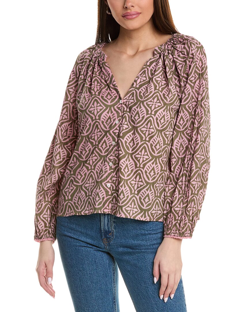 Shop Velvet By Graham & Spencer Marian Blouse In Pink