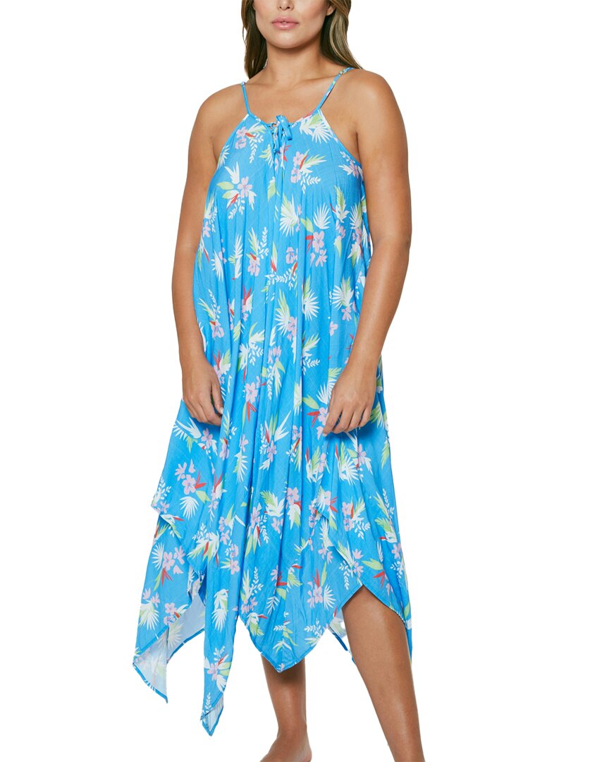 Jessica Simpson Beach Vibes Lace Front Cover-up Dress In Nocolor | ModeSens