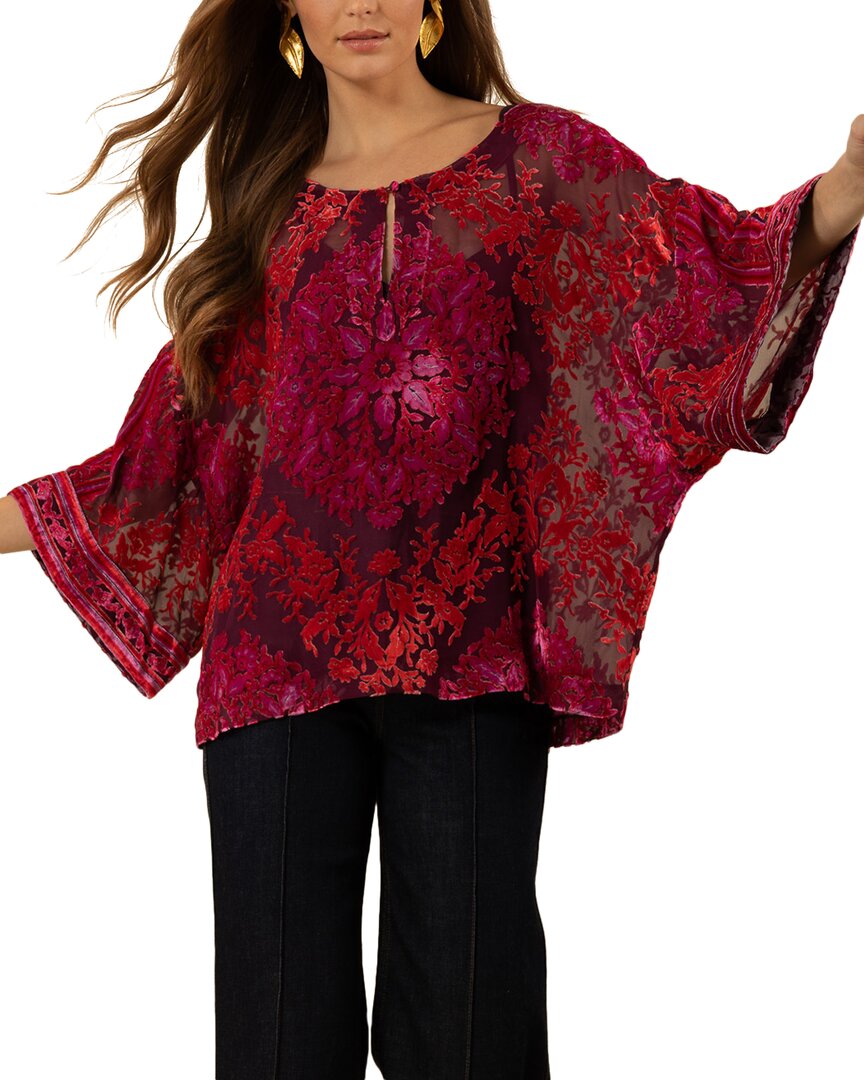 Hale Bob Briar Silk-blend Top In Pink