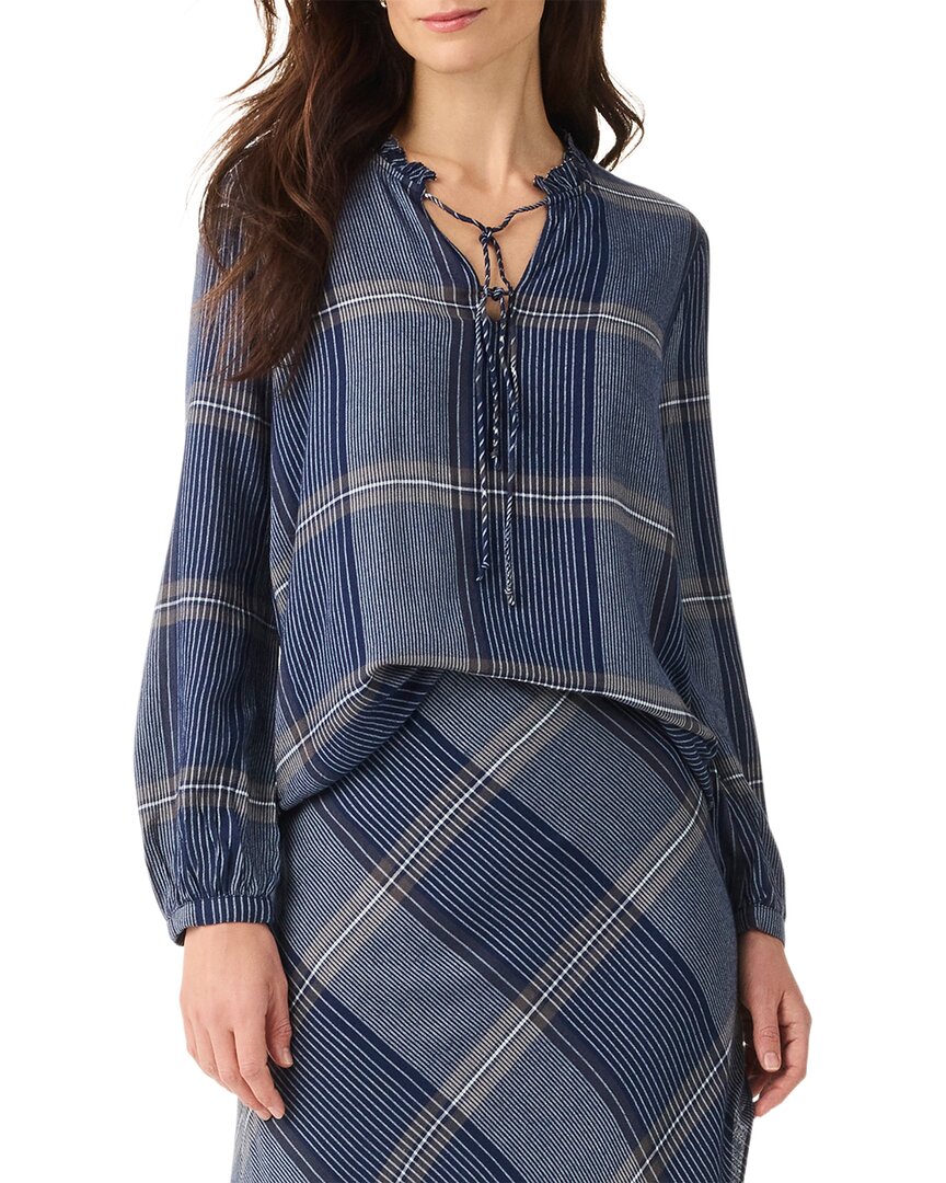 Nic + Zoe Nic+zoe Line It Up Split Neck Top