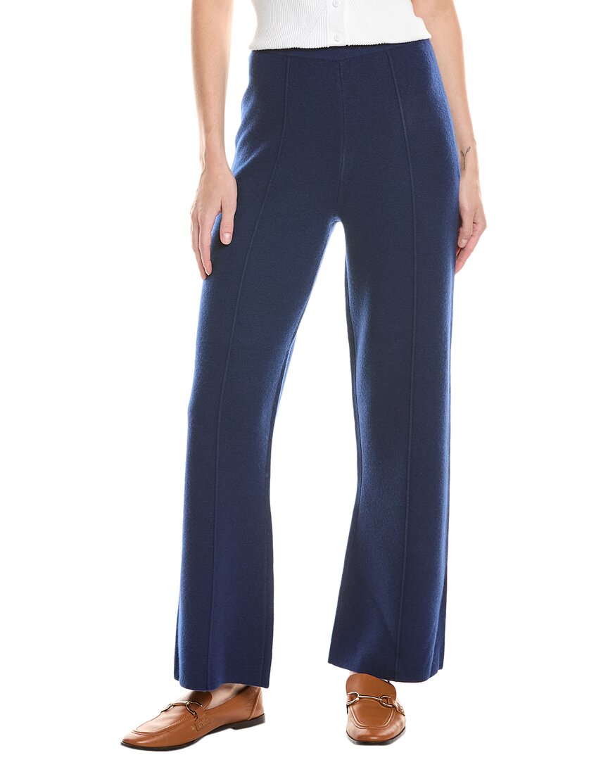 No Name Noname Prep Wool & Cashmere-blend Flare Pant In Blue