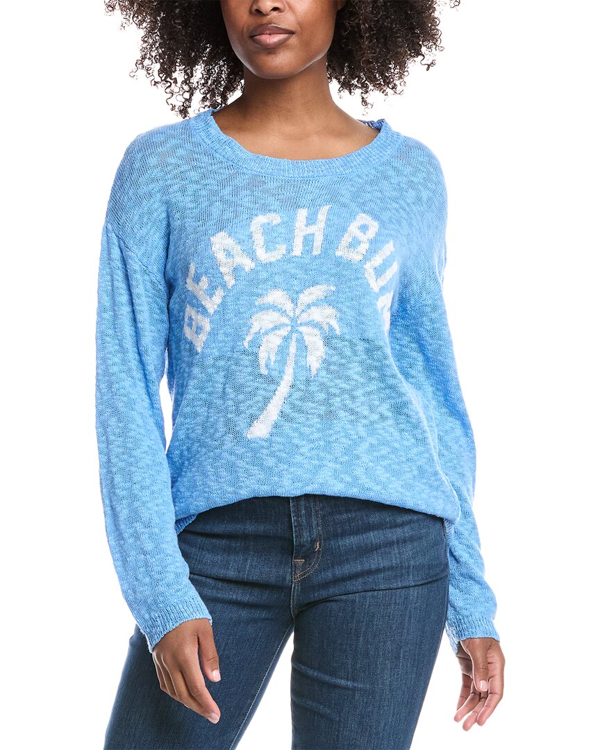 Shop Vintage Havana Jacquard Slub Sweater In Blue