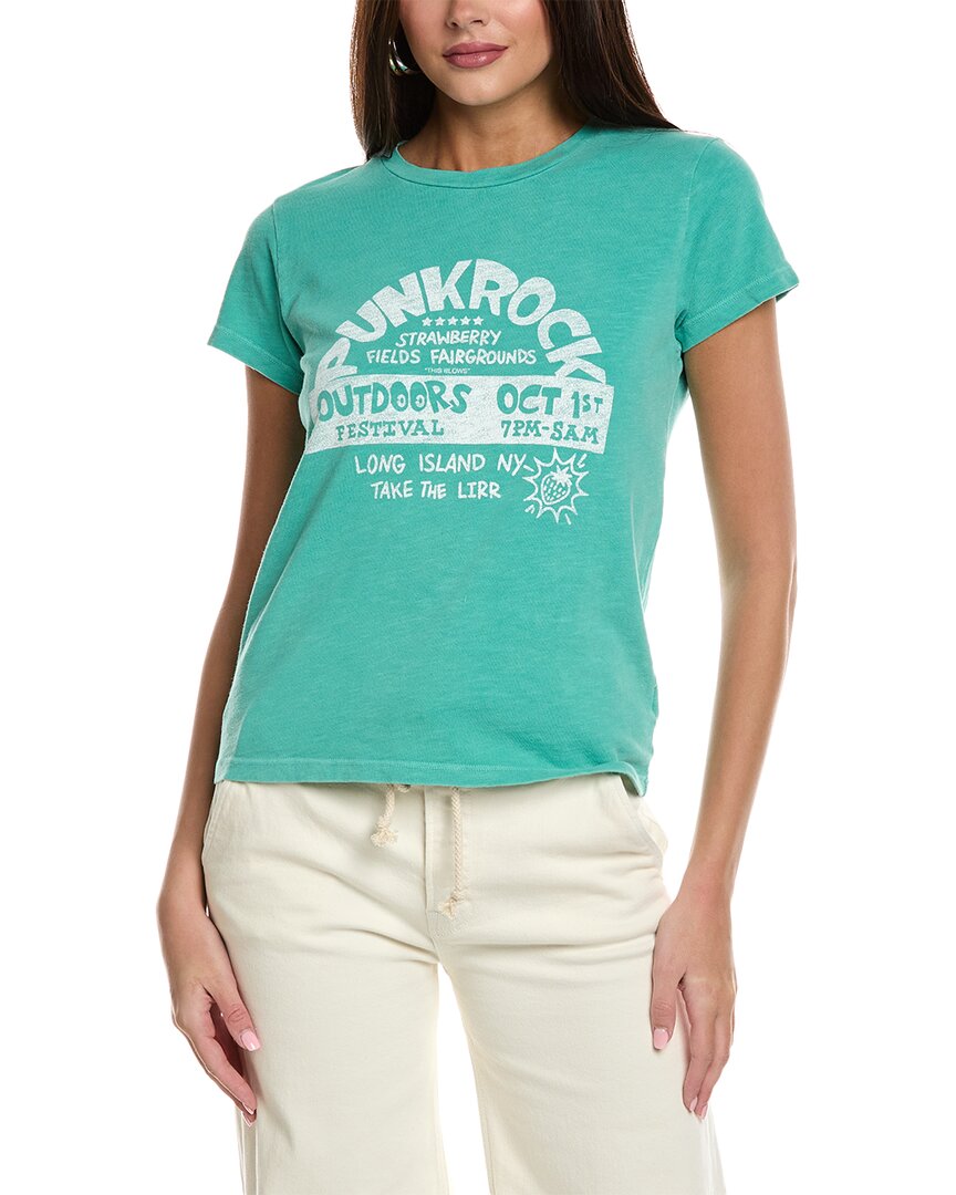 Shop Mother Denim The Sinful T-shirt In Green