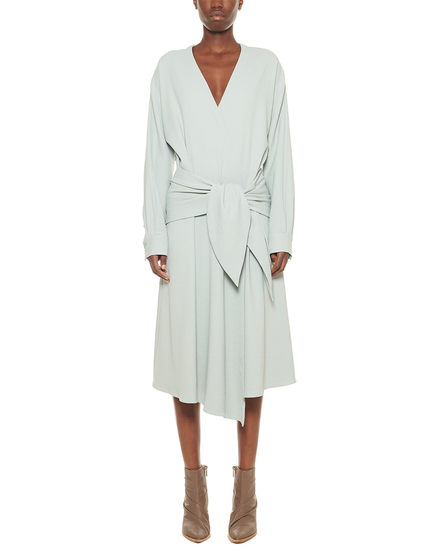Image of Tibi Chalky Drape Wrap Dress