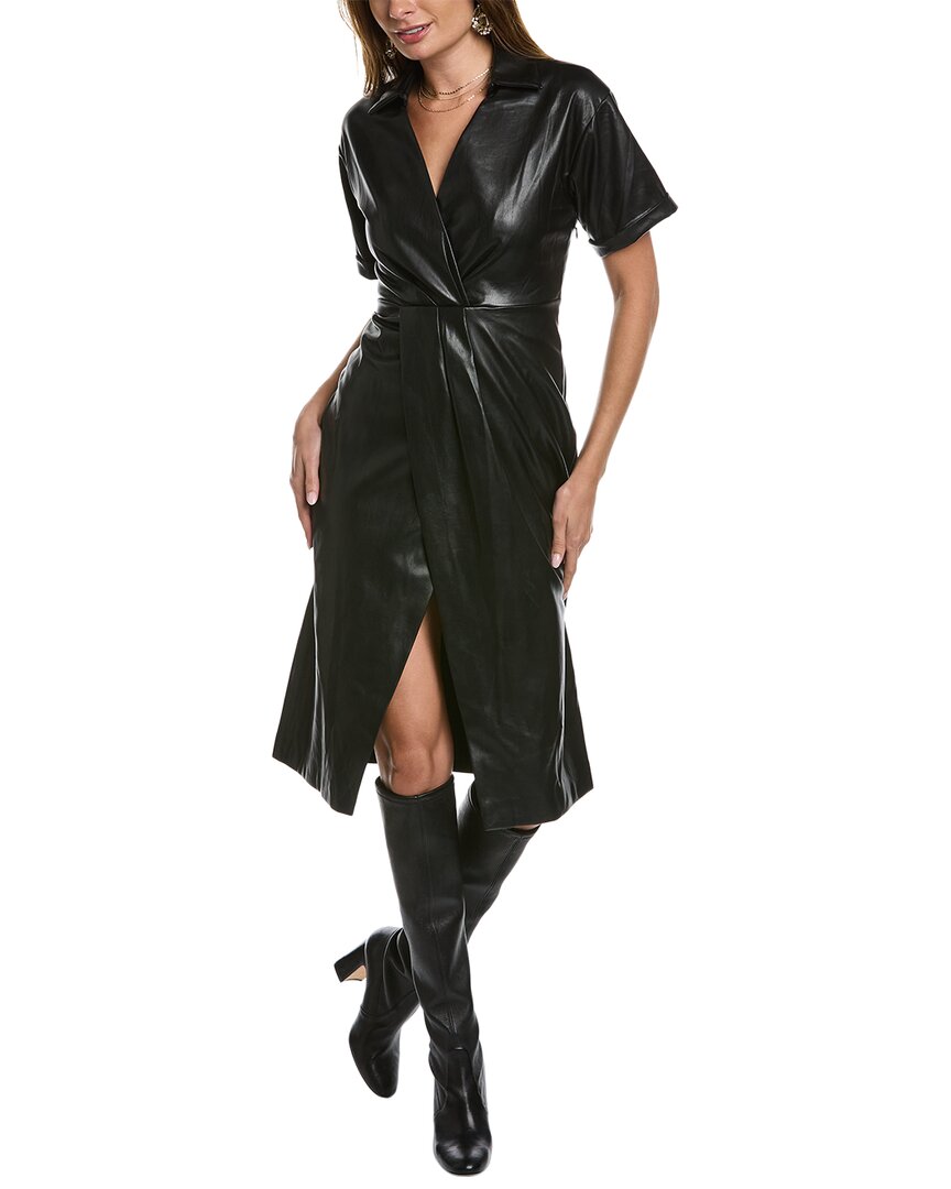 Shop Elie Tahari Midi Dress In Black