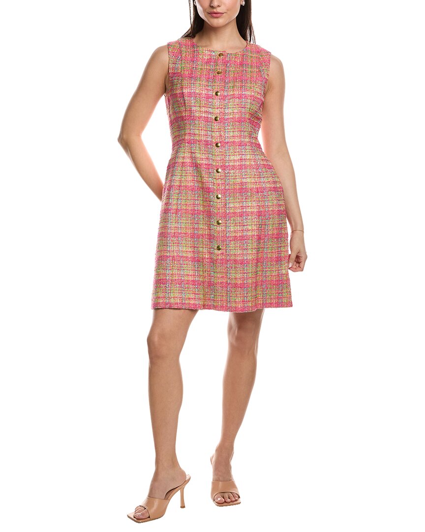 Carolina Herrera Crewneck Snap Front Dress