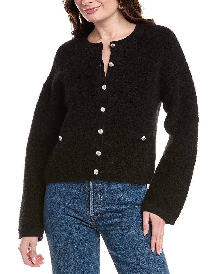 Rag & Bone Abby Scuba Cardigan In Black
