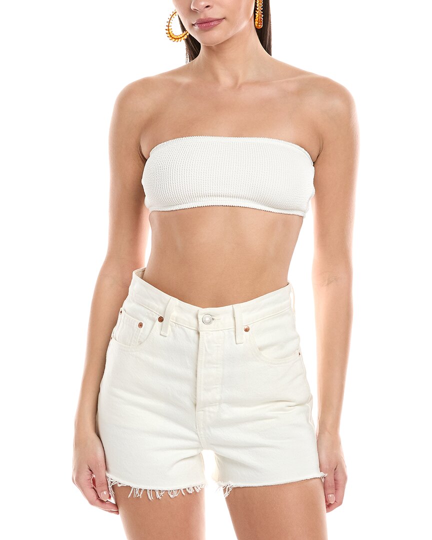 Vyb Reckless Bandeau Bikini Top In White