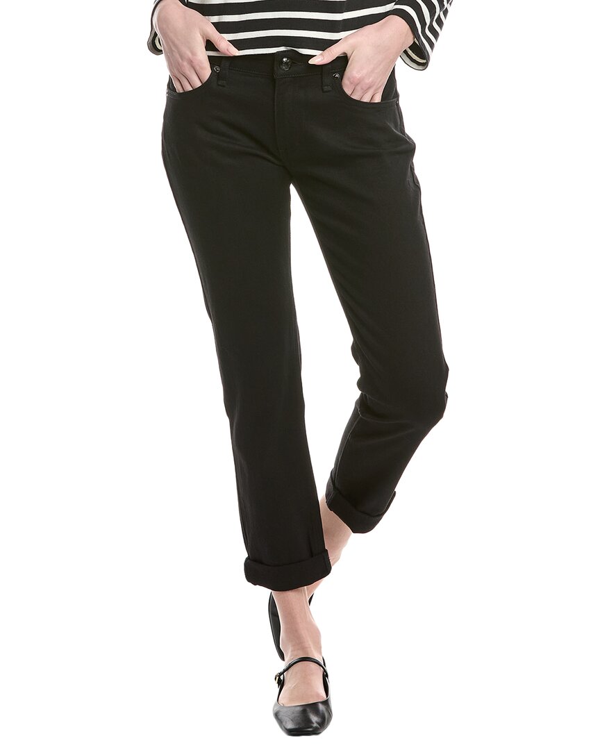Rag & Bone Dre Black Low-rise Slim Boyfriend Jean