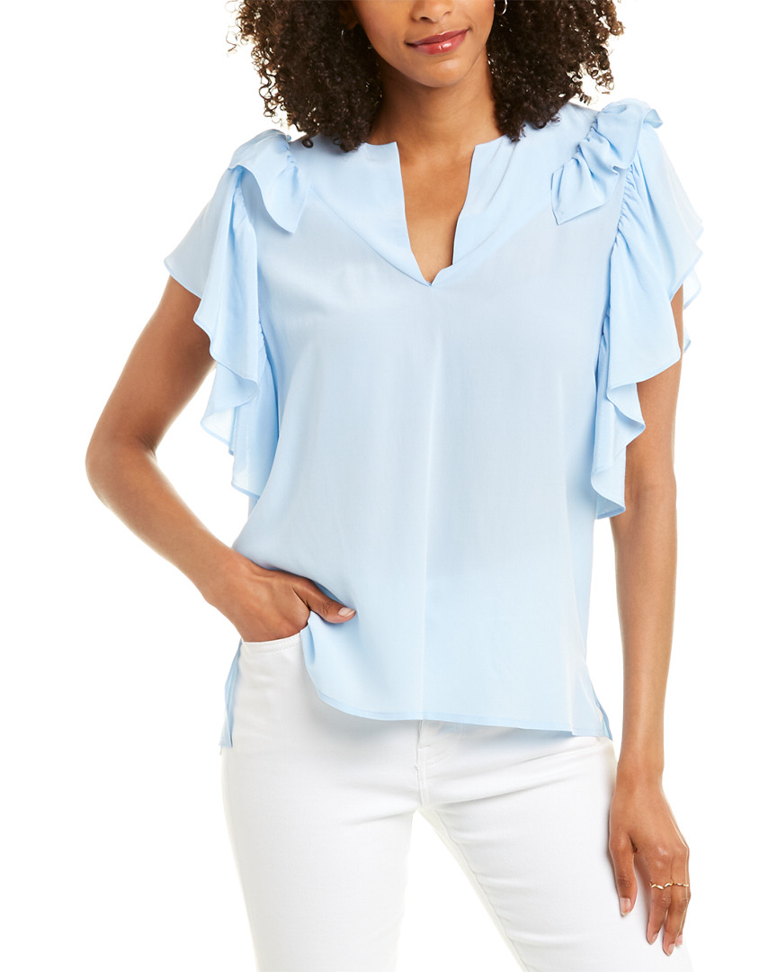 Image of Acrobat Ruffle Silk Top