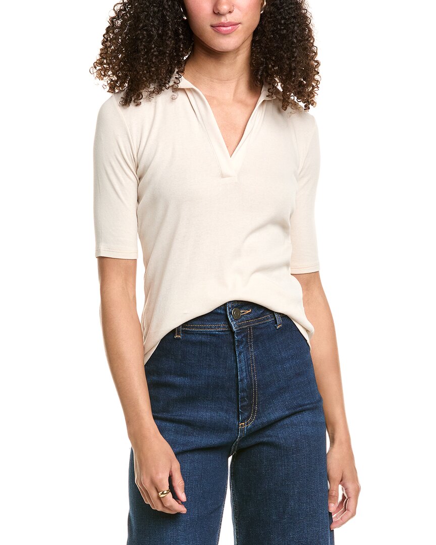 Vince Elbow-sleeve Polo Shirt
