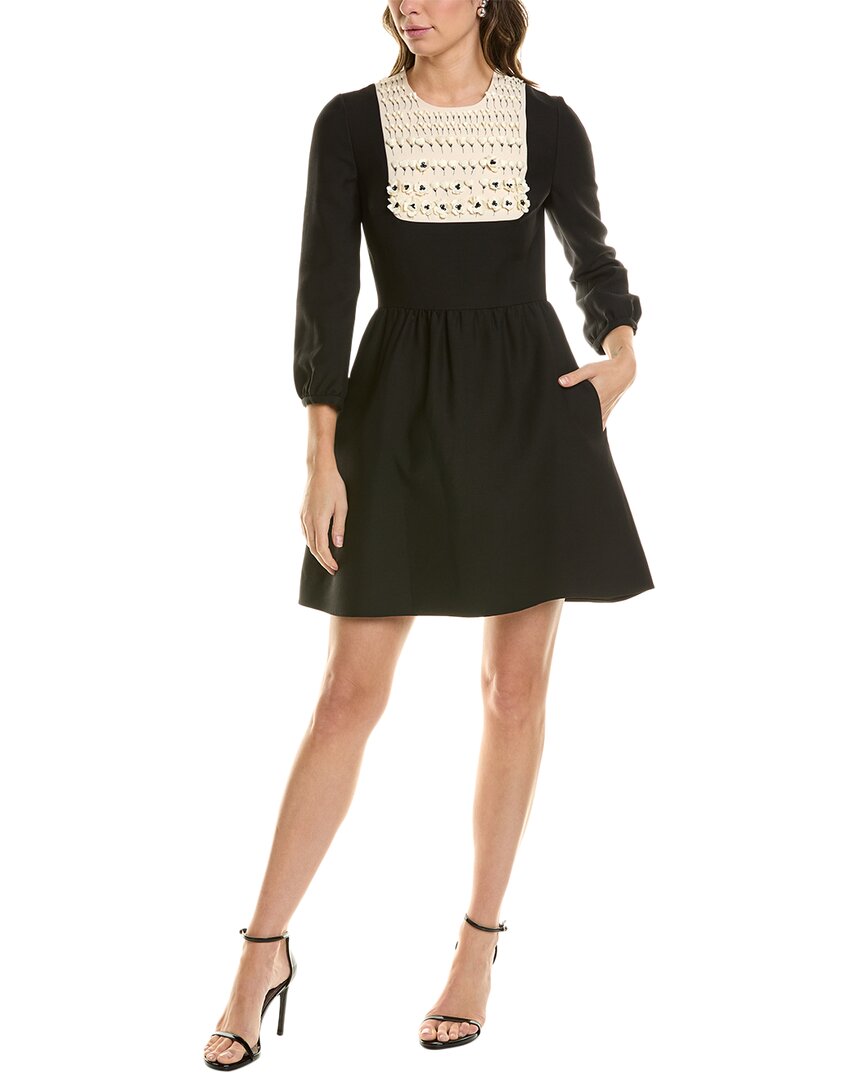Valentino Round Neck Dress In Black