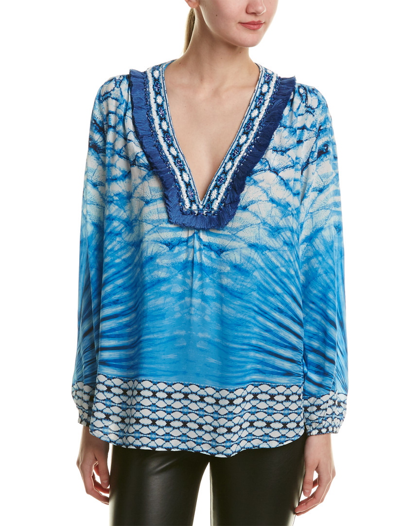 Image of Hemant & Nandita Beaded Silk Top