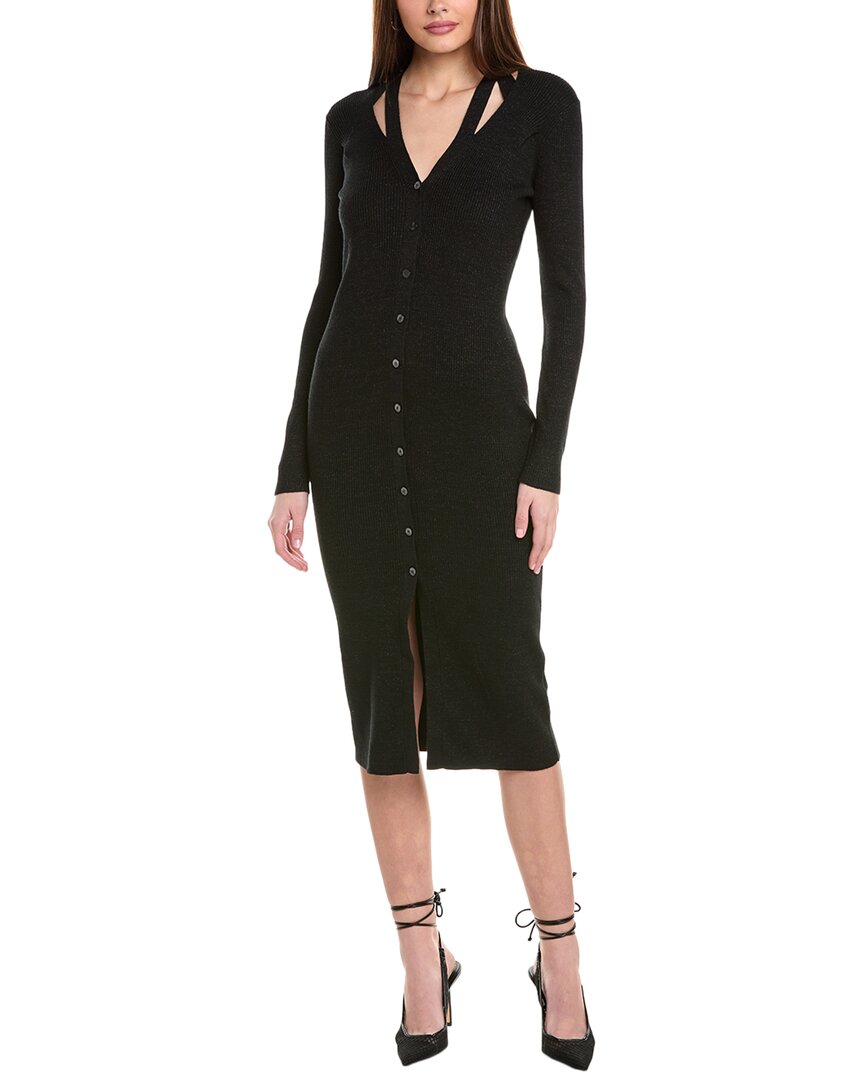 HUGO BOSS HUGO BOSS FACENE WOOL-BLEND MIDI DRESS 