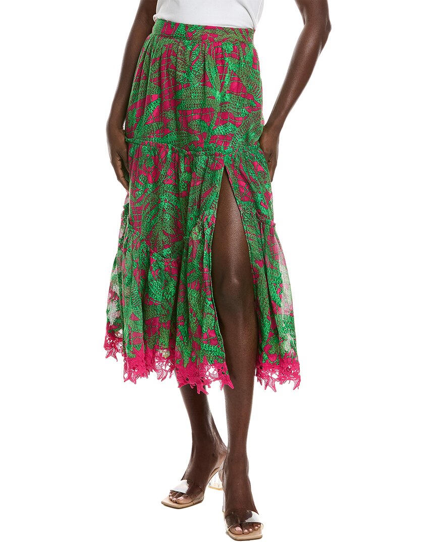 Hemant & Nandita Maxi Skirt In Green