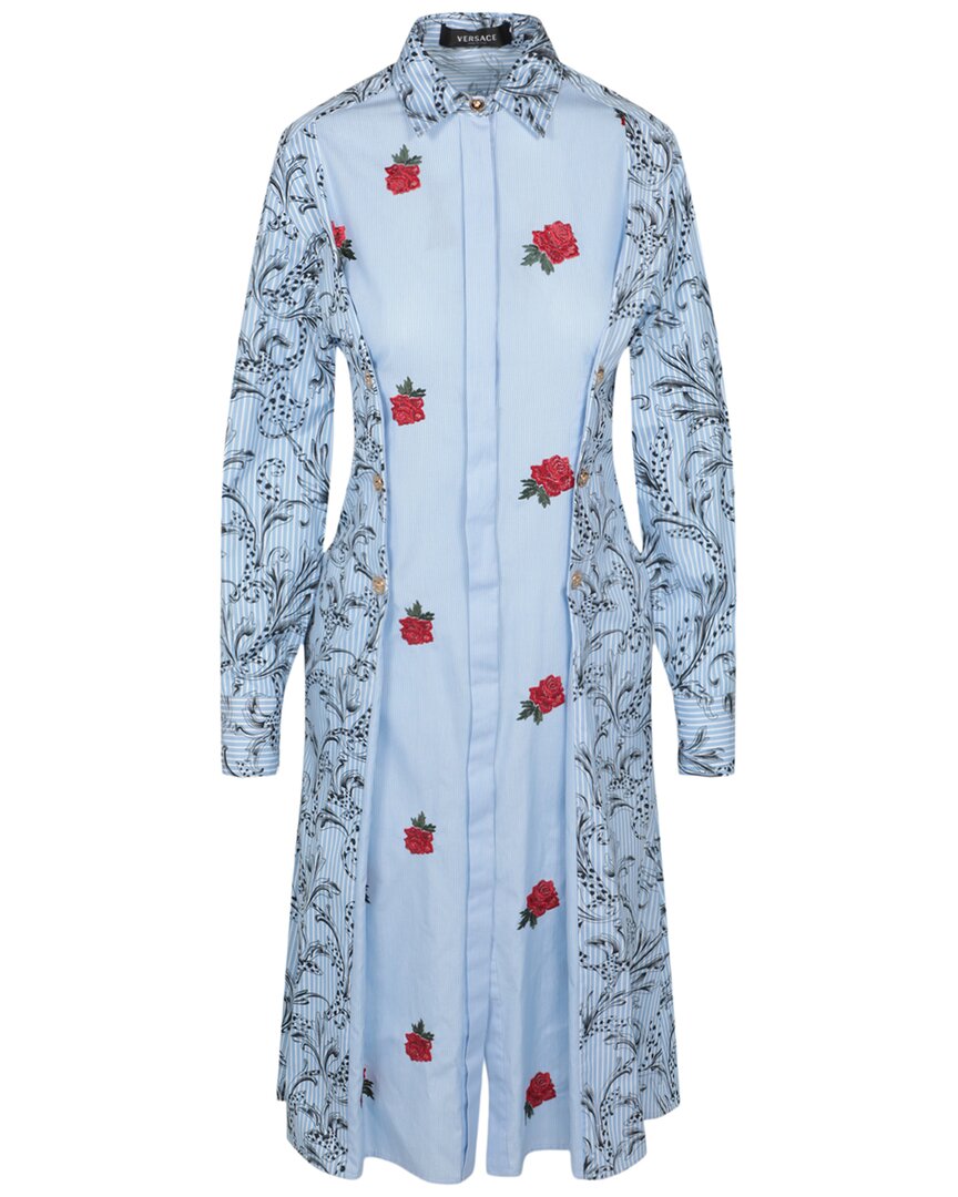 Versace Long Sleeve Collared Dress