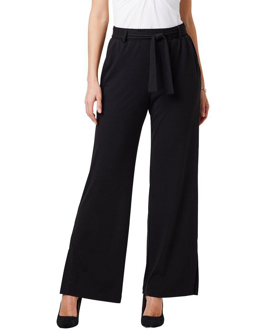 Nic + Zoe Polished Belted Jersey Wide Leg Pants