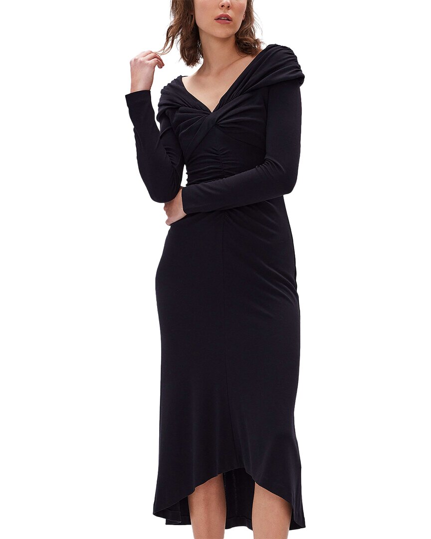 Diane Von Furstenberg Sylviana Wool-blend Dress In Black