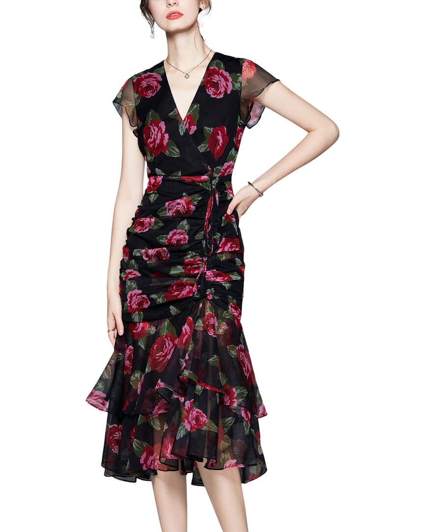 Dza Midi Dress In Multi