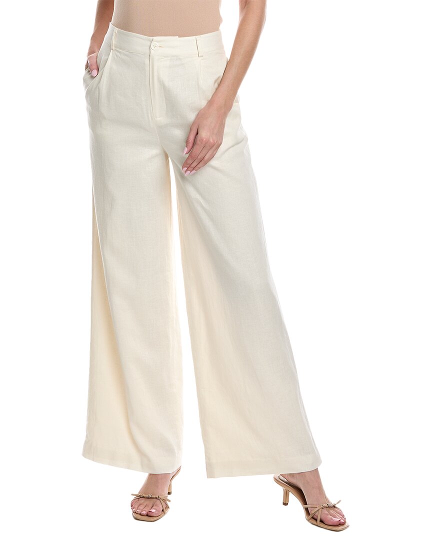 Shop Solid & Striped The Renata Linen-blend Pant In White
