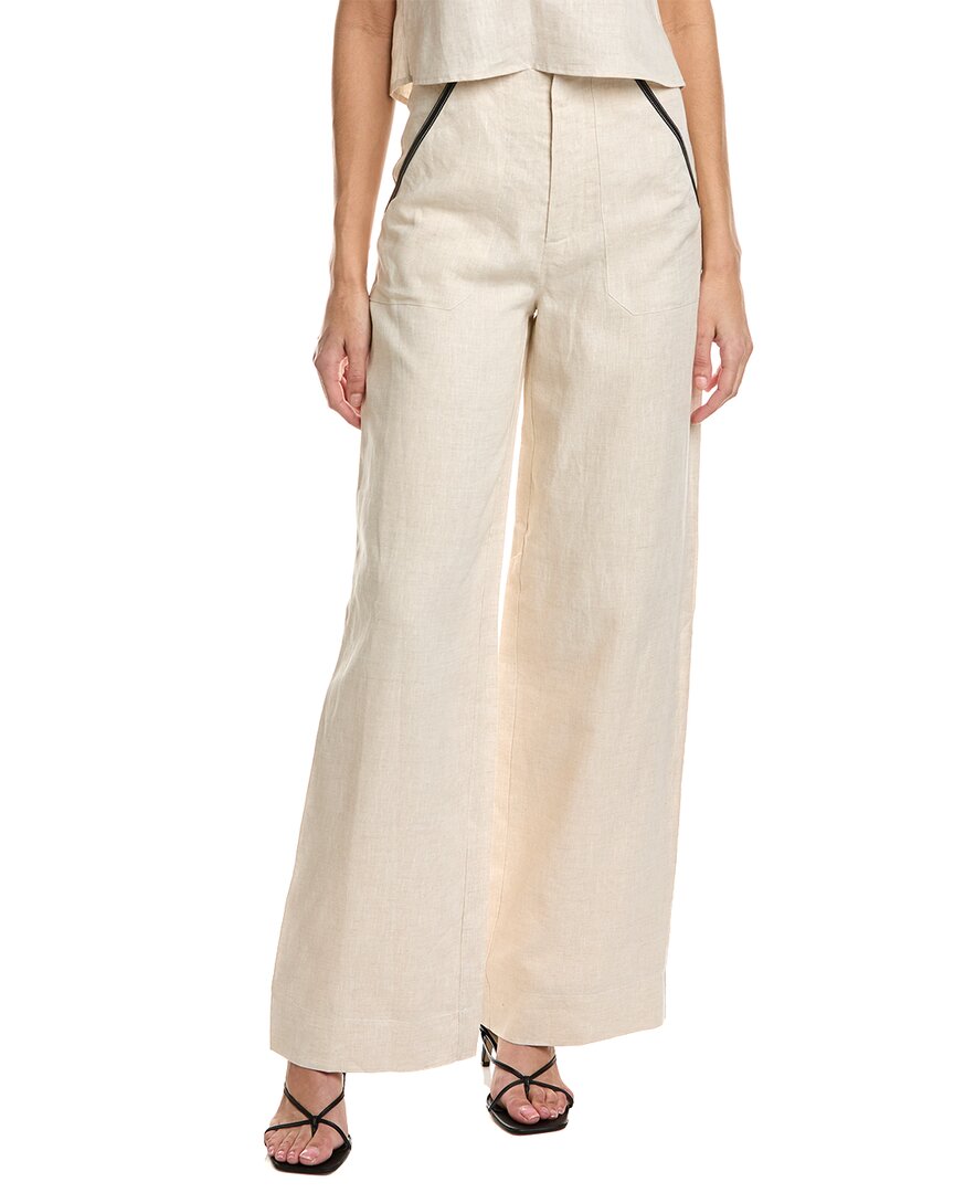 Staud Grayson Cotton Tweed Wide-leg Pants In Black
