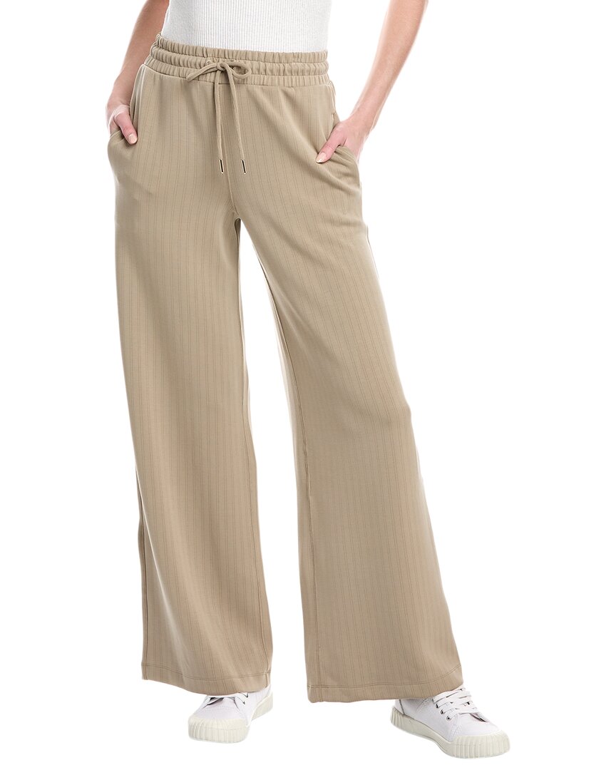 Splendid X Cellajaneblog Rib Scuba Wide Leg Pants In Brown