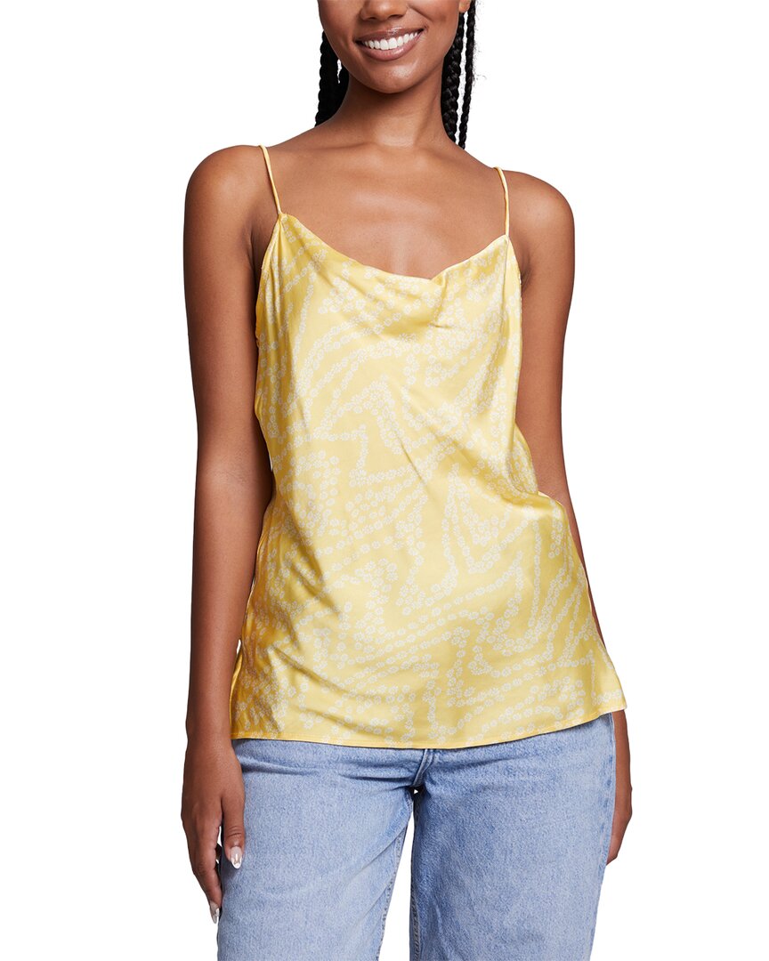 Shop Chaser Daisy Wave Print Tank In Yellow