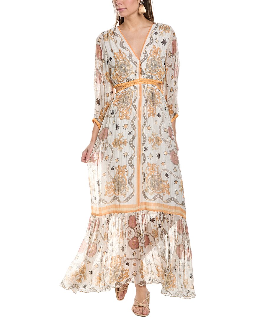 Sandro Maxi Dress In Beige
