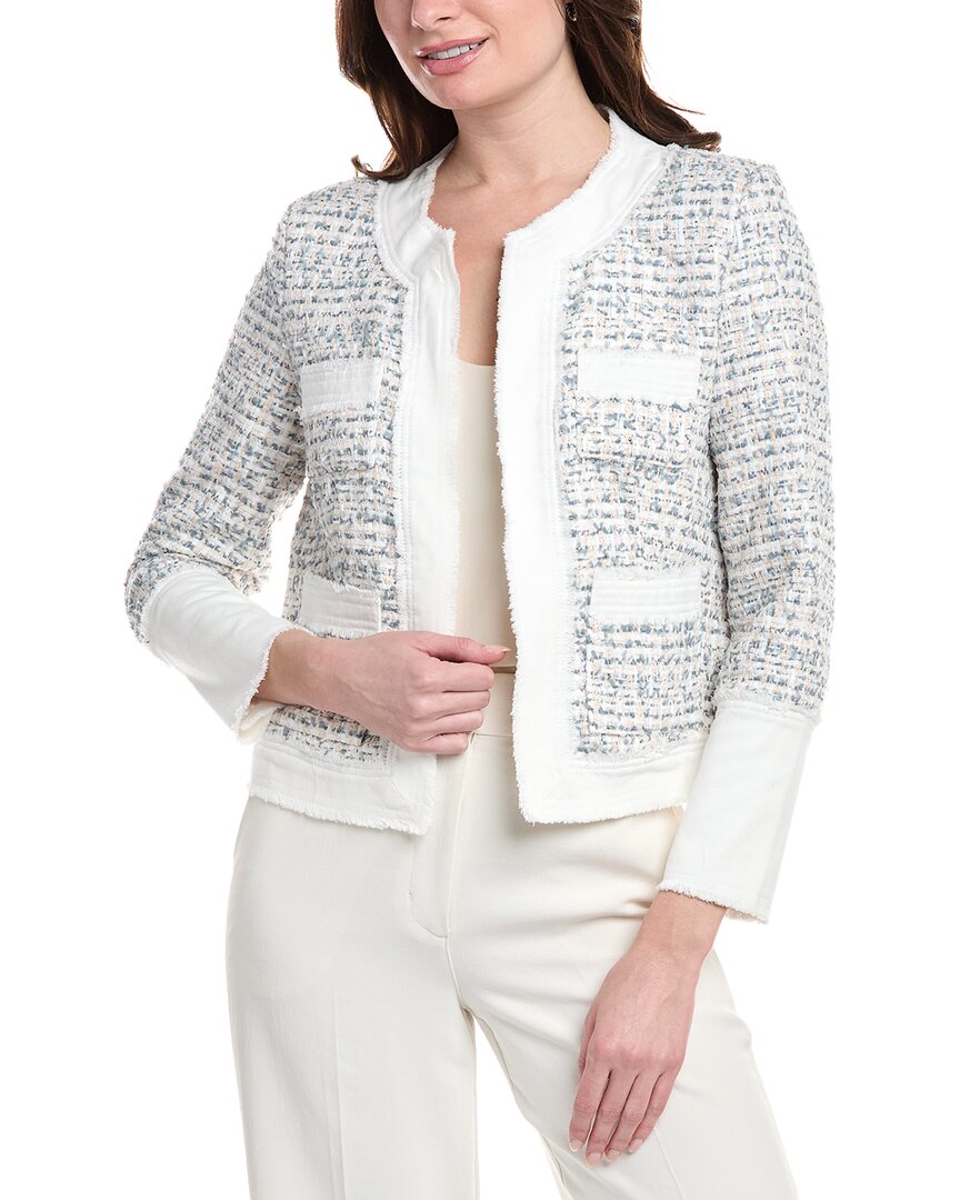 Shop Nanette Lepore Nanette Tweed Jacket In White