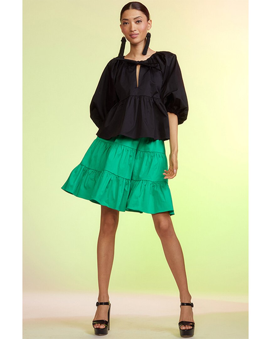 Shop Cynthia Rowley Tier Skirt In Green