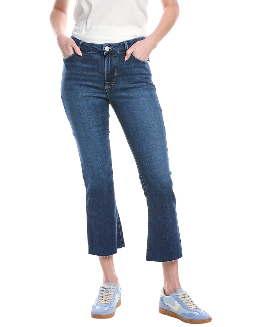 Frame Le Crop Mini Boot Mid-rise Flared Jeans In Blue