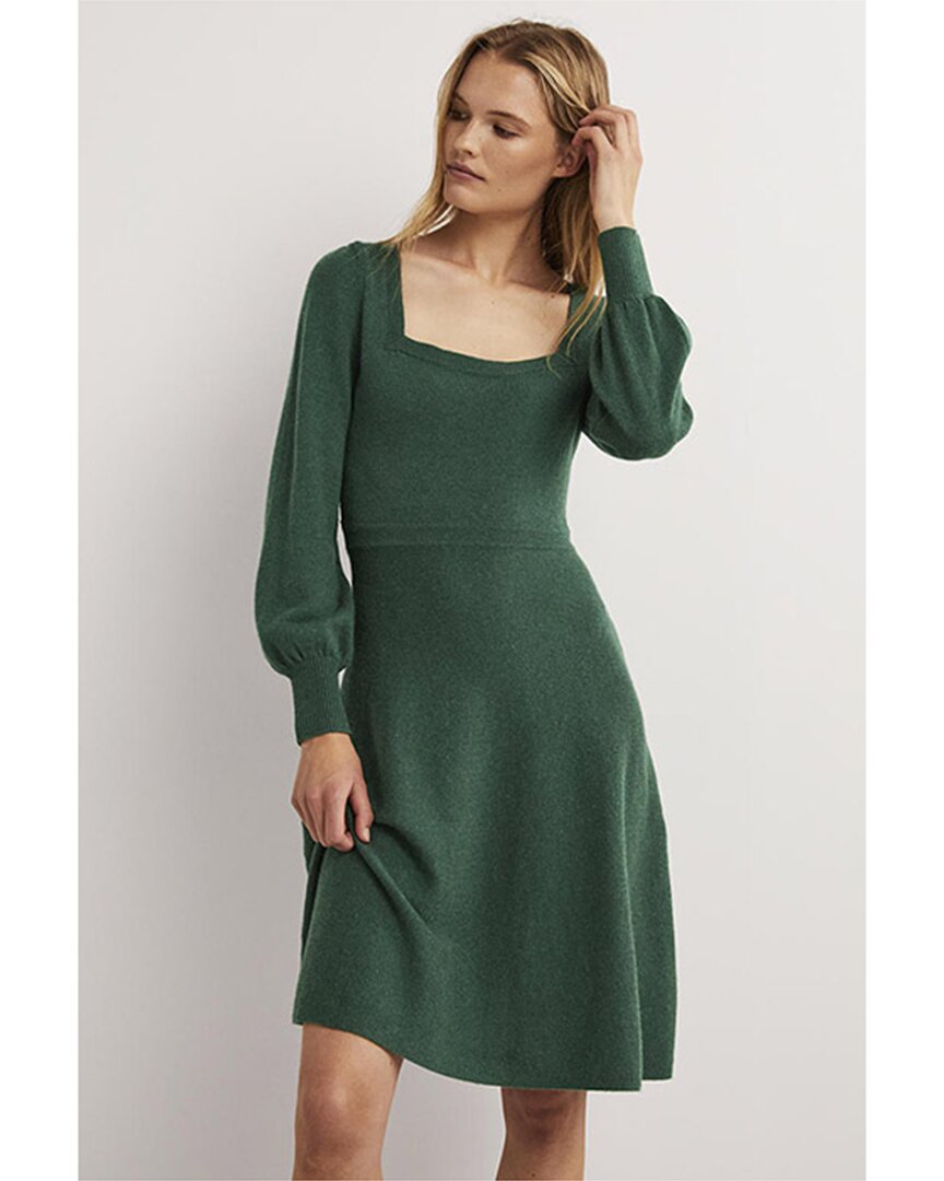 Shop Boden Square Neck Knit Wool & Alpaca-blend Dress