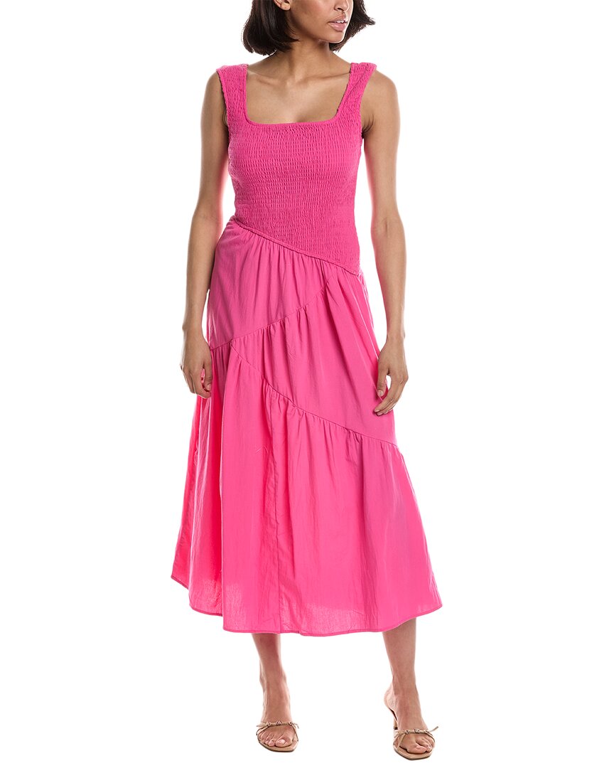Shop Madison Miles Midi Dress In Pink