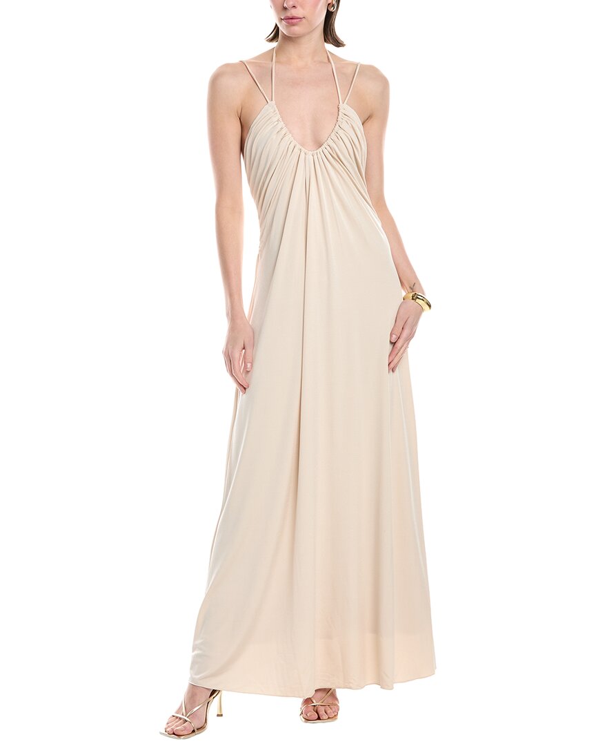 Simkhai Hayes Draped Back Maxi Dress In White
