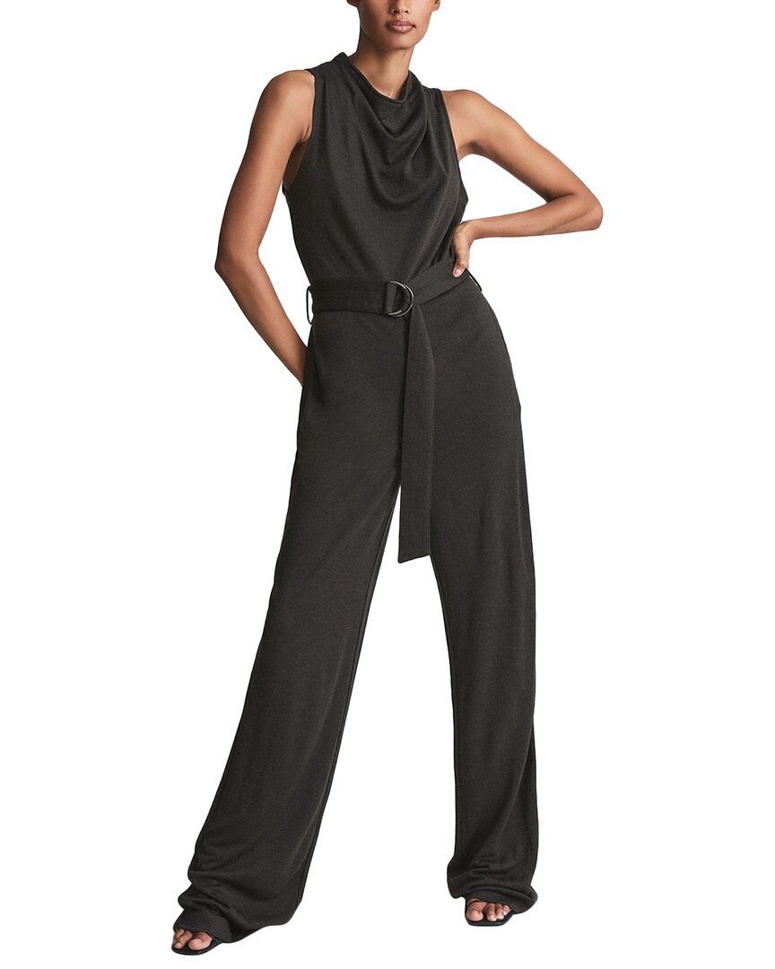 Reiss Milo Cowl Neck Wool-blend Jumpsuit